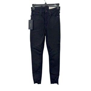 Rag & Bone Women's Nina High Rise Ankle Skinny Jeans Ripped  Hem Size 24 NWT